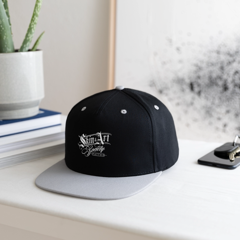 Kontrast Snapback Cap - Schwarz/Grau