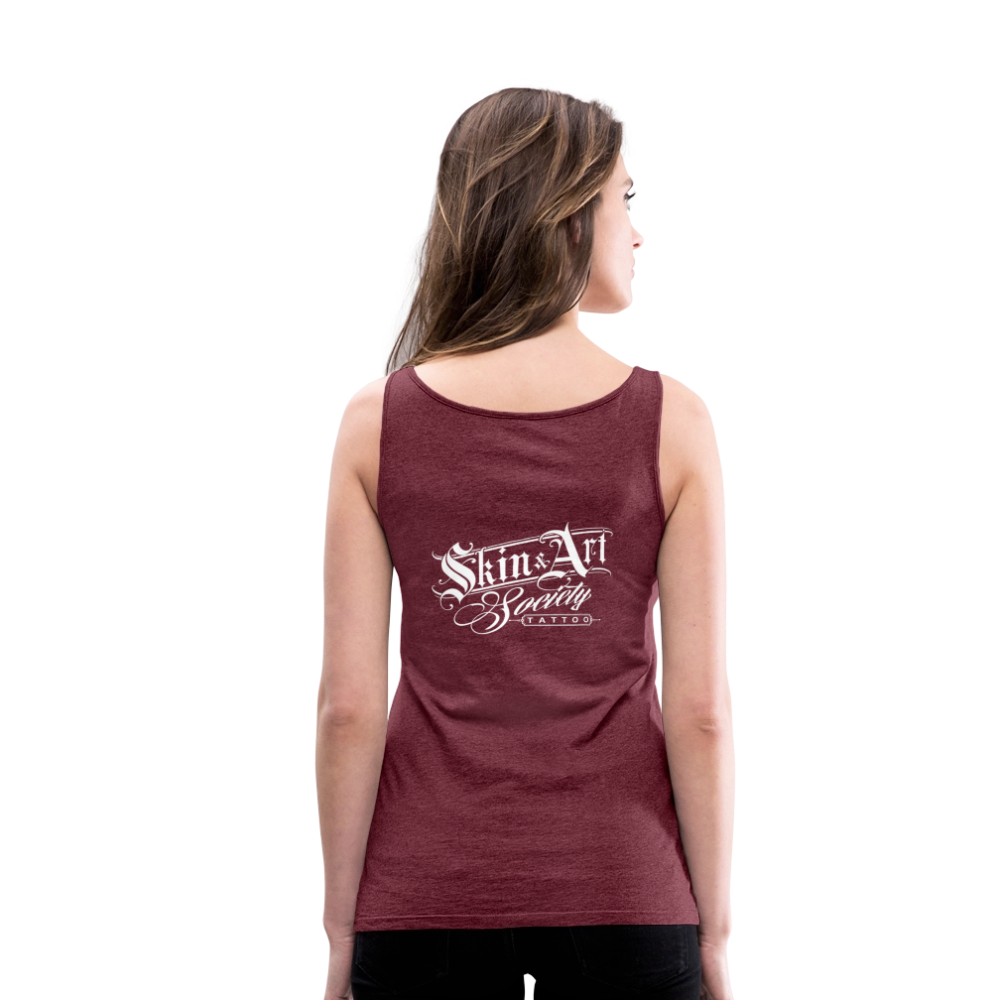 stylisches Damen Tanktop - Bordeauxrot meliert