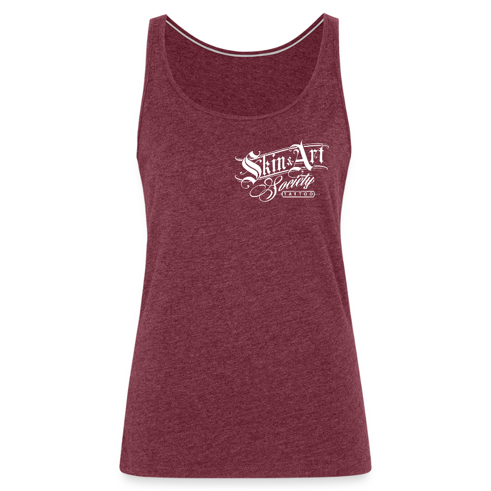 stylisches Damen Tanktop - Bordeauxrot meliert