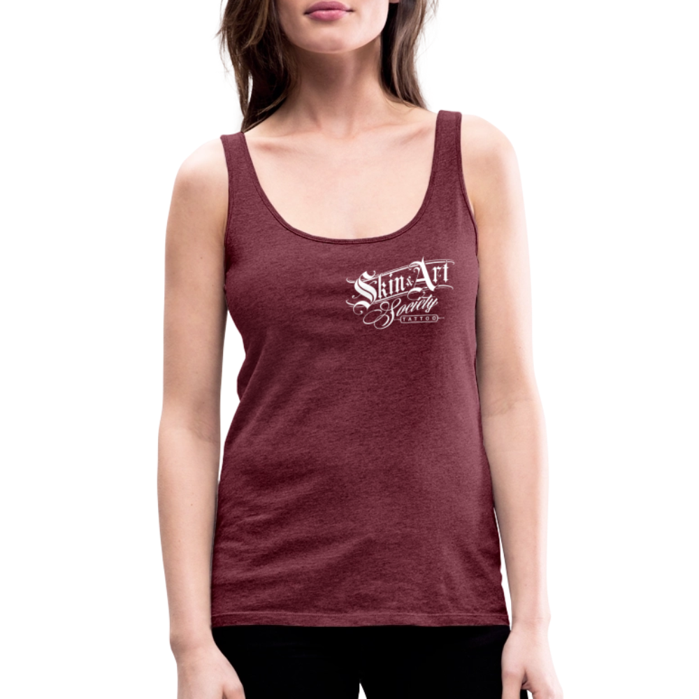 stylisches Damen Tanktop - Bordeauxrot meliert