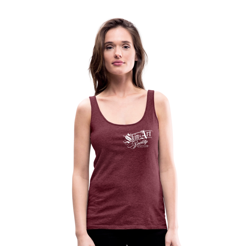 stylisches Damen Tanktop - Bordeauxrot meliert