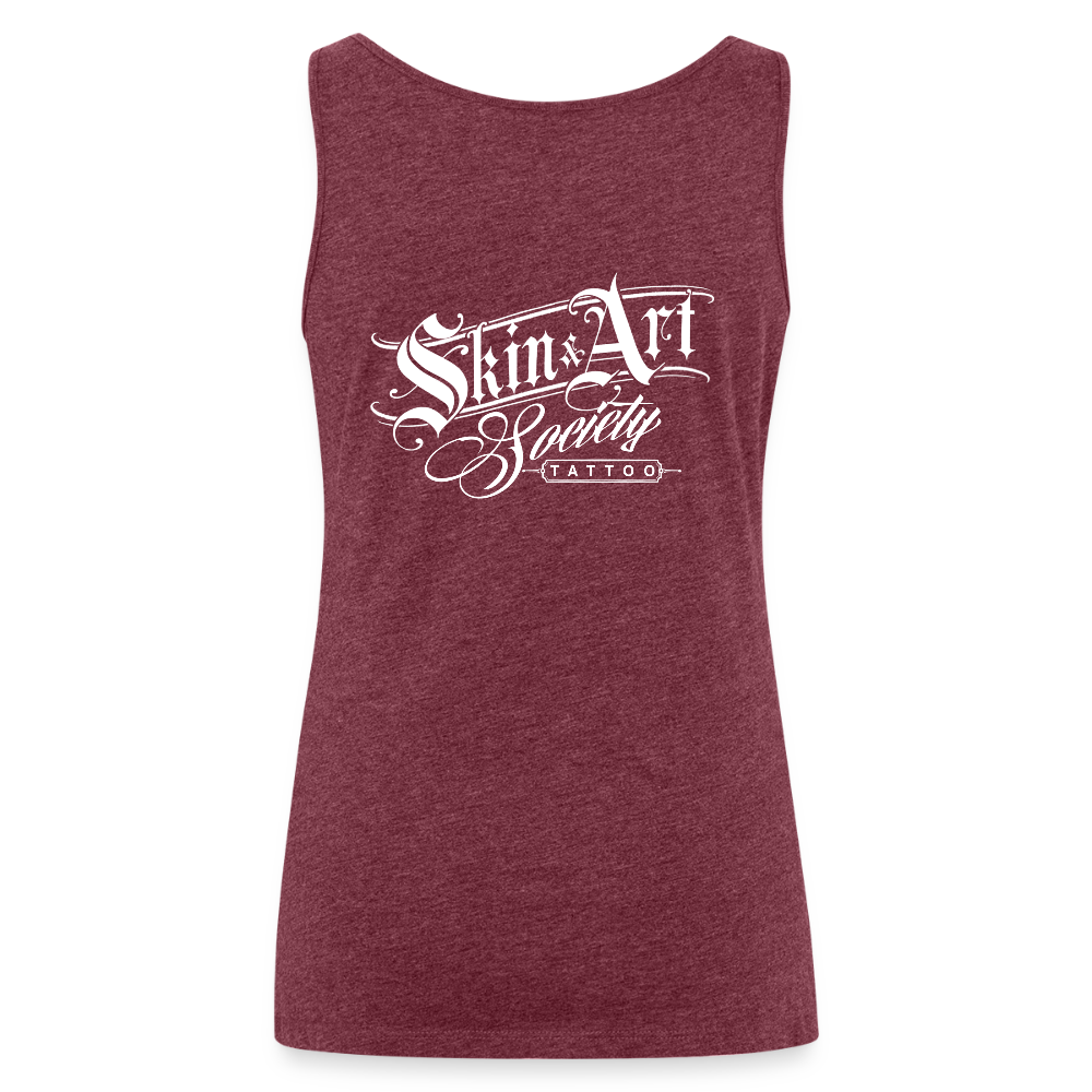 stylisches Damen Tanktop - Bordeauxrot meliert