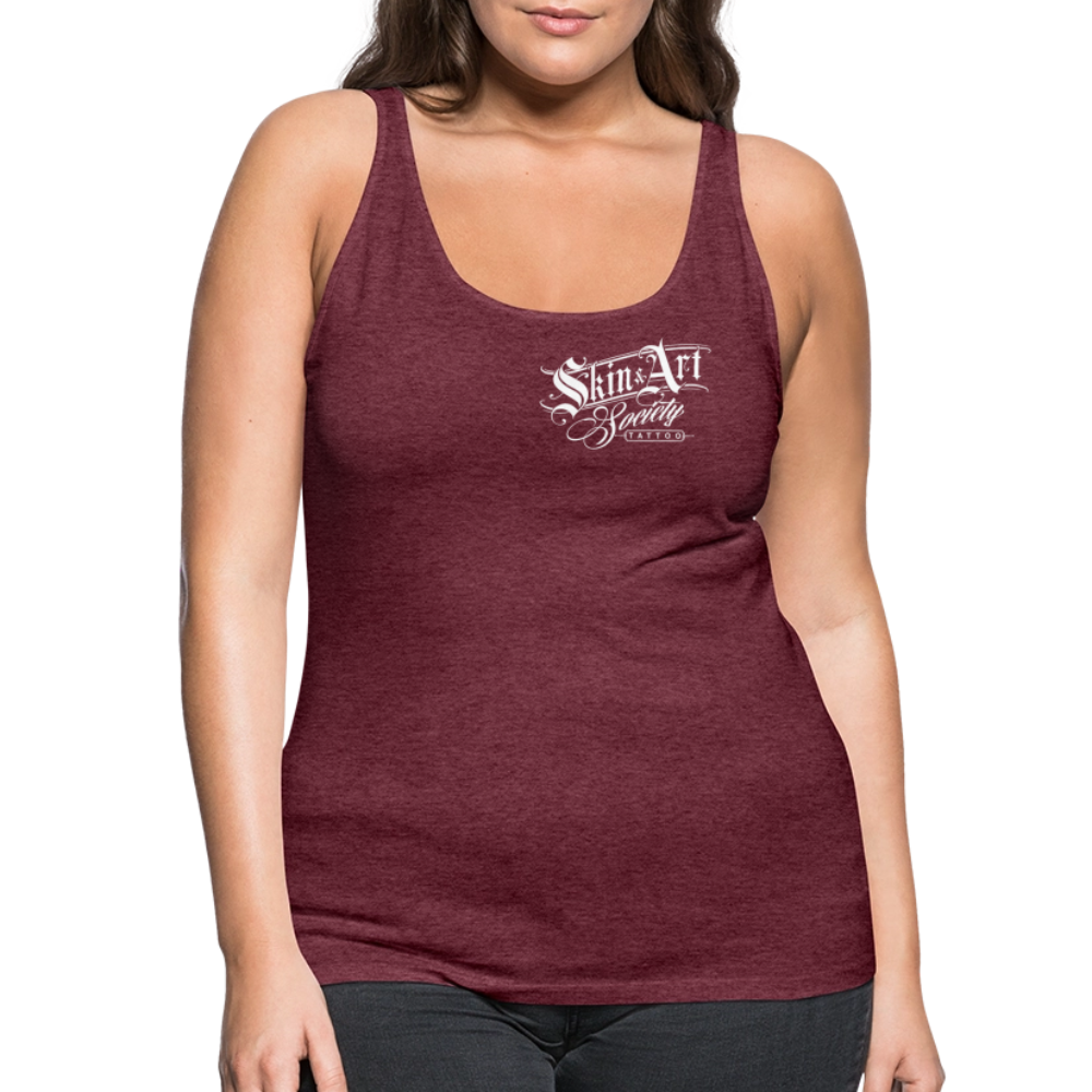 stylisches Damen Tanktop - Bordeauxrot meliert