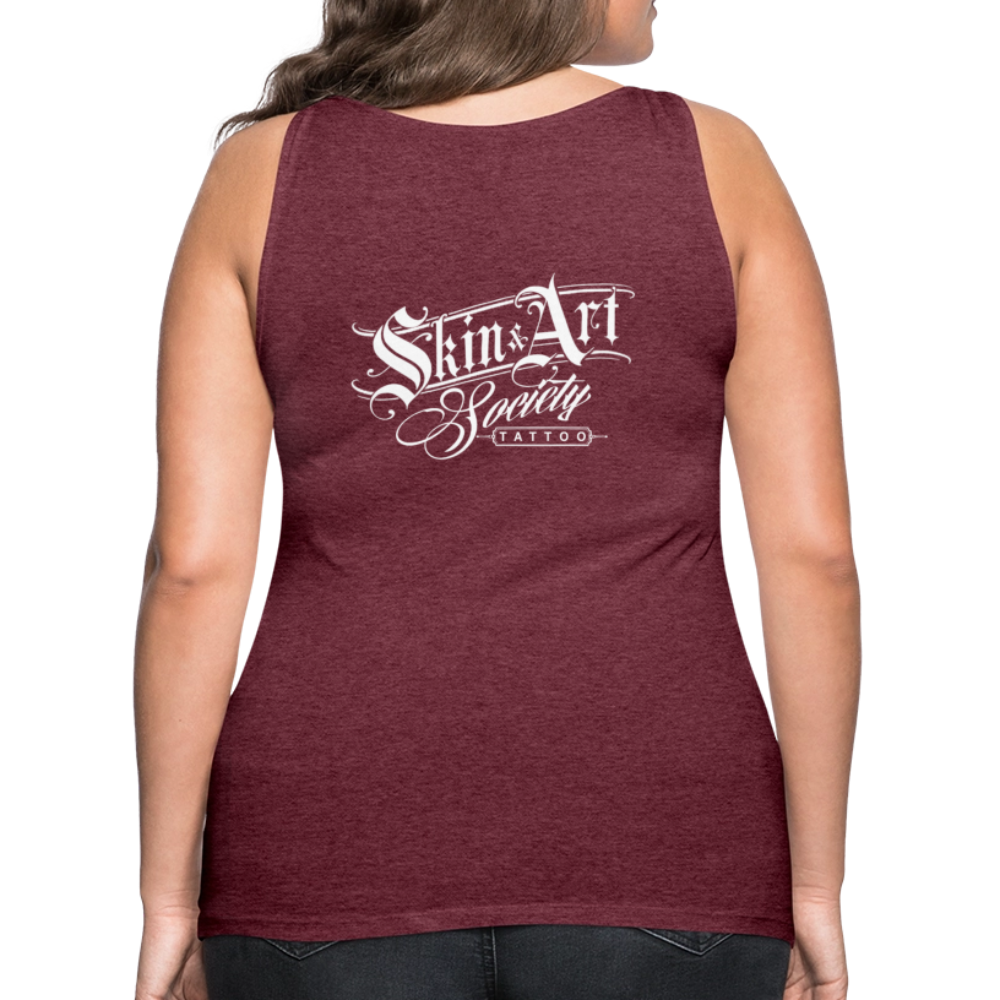 stylisches Damen Tanktop - Bordeauxrot meliert